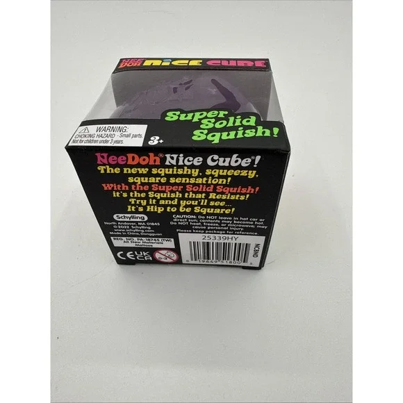 Nee Doh Nice Cube Super Solid Squish Squeeze Ball Purple Squish Purple - Picture 5 of 5